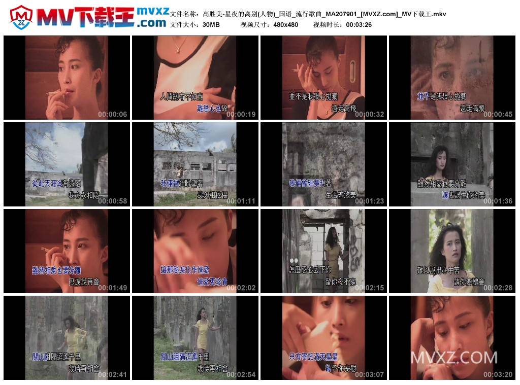 高胜美-星夜的离别(人物)_国语_流行歌曲_MA207901